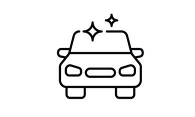 輝いている車のイラスト