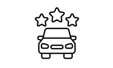 星が飛んだ車のイラスト